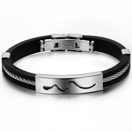 Holdbar I Brug Hul Titanium Silikone Armbånd