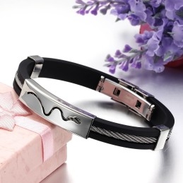 Holdbar I Brug Hul Titanium Silikone Armbånd