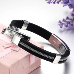Holdbar I Brug Hul Titanium Silikone Armbånd