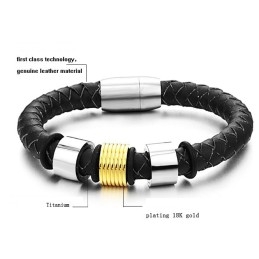 Stabil Kvalitets Titanium Læderarmbånd Til Kvinder