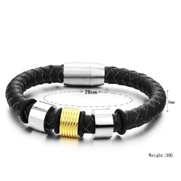 Stabil Kvalitets Titanium Læderarmbånd Til Kvinder