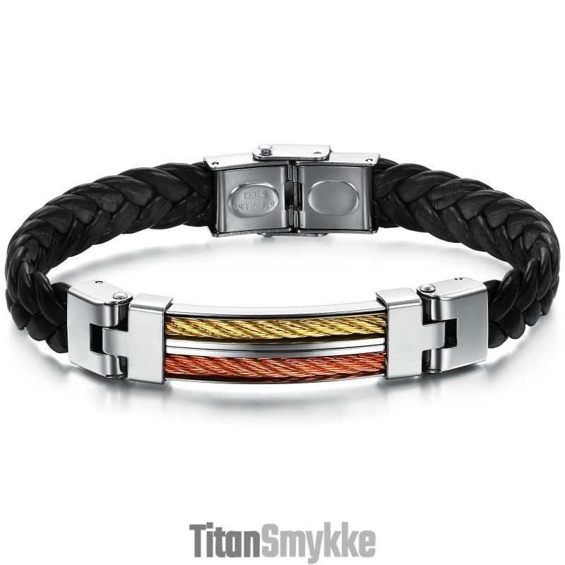 Kvalitets- Og Kvantitetssikret Armbånd I Titaniumlæder