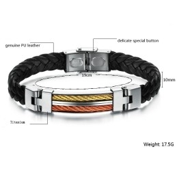 Kvalitets- Og Kvantitetssikret Armbånd I Titaniumlæder