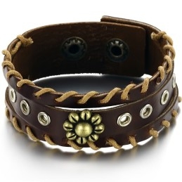 Retro Titanium Læderarmbånd I Fremragende Kvalitet