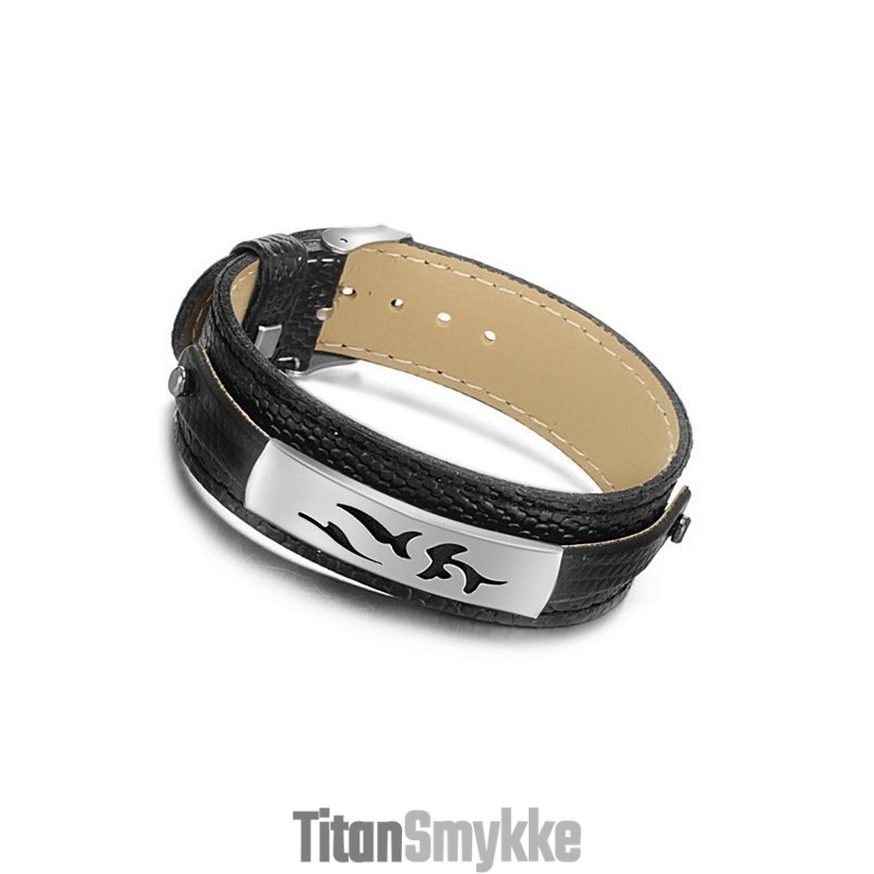 Pålidelig Kvalitets Sort Titanium Pu Armbånd