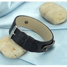 Pålidelig Kvalitets Sort Titanium Pu Armbånd