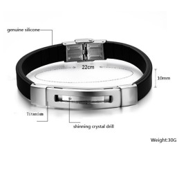Fremragende Kvalitet Titanium Silikone Armbånd Til Mænd