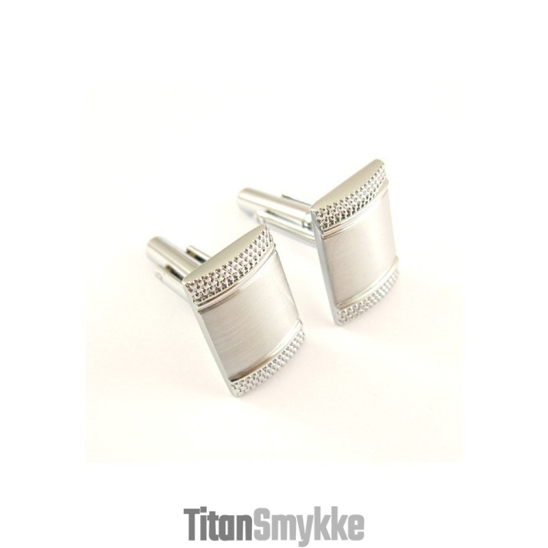 Moderigtige Titanium Konveksitets Aflange Manchetknapper Moderigtige Titanium Konveksitets Aflange Manchetknapper