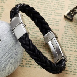 Dronningen Af Kvalitets Titanium Læderarmbånd Med Rhinsten