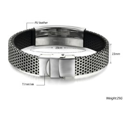 Stabil Kvalitet Scorpion Titanium Læderarmbånd
