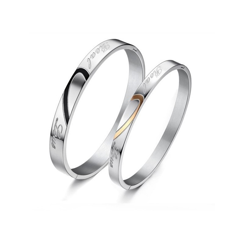 Pålidelig Kvalitets Sweetheart Titanium Armbånd Til Elskere