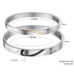 Pålidelig Kvalitets Sweetheart Titanium Armbånd Til Elskere