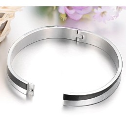 Stabil Kvalitet Titanium Armbånd Til Elskere Med Rhinsten