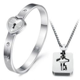 Høj Kvalitet Låsformet Titanium Armbånd Til Elskere