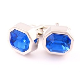 Moderigtige Titanium Manchetknapper Med Cool Blå Opal