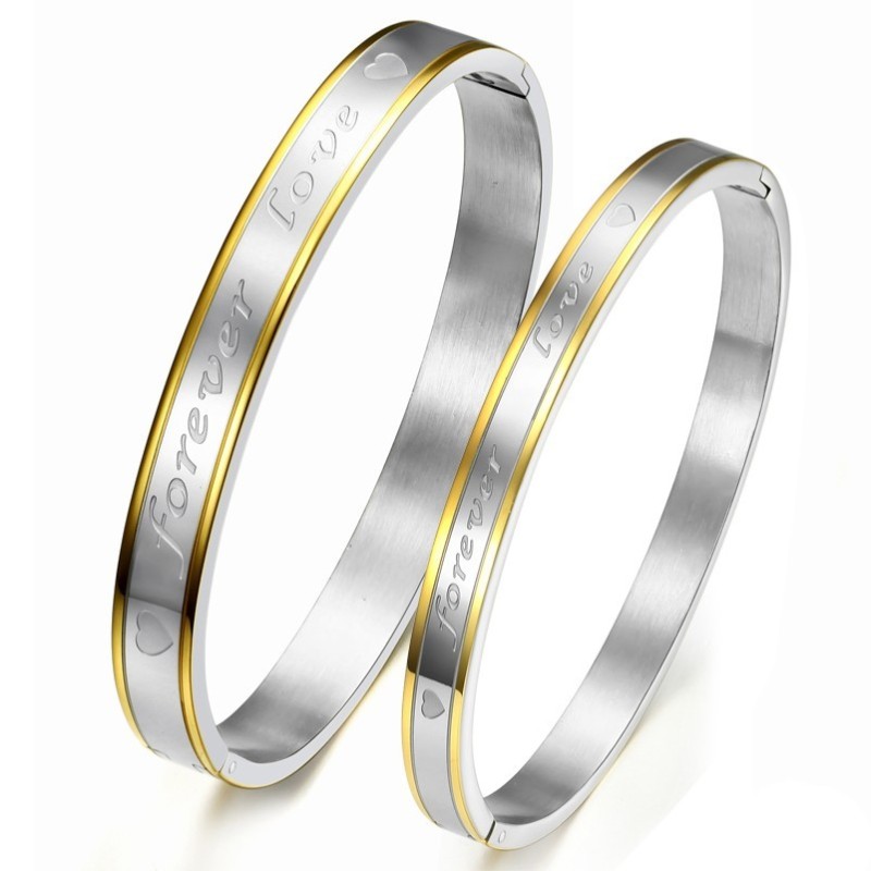Stabil Kvalitet For Evigt Kærlighed Titanium Armbånd Til Elskere