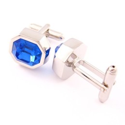 Moderigtige Titanium Manchetknapper Med Cool Blå Opal