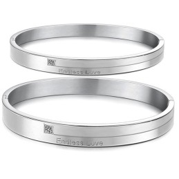 Fremragende Kvalitets Præcis Titanium Armbånd Til Elskere Med Rhinsten
