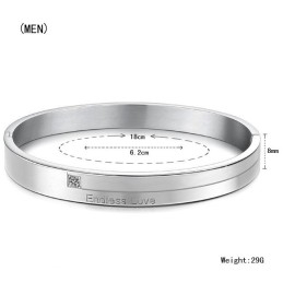 Fremragende Kvalitets Præcis Titanium Armbånd Til Elskere Med Rhinsten