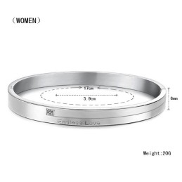 Fremragende Kvalitets Præcis Titanium Armbånd Til Elskere Med Rhinsten