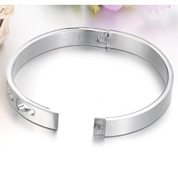Titanium Armbånd I Fremragende Kvalitet Til Elskere Med Rhinsten