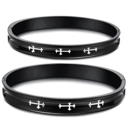 Holdbar I Brug Kryds Titanium Armbånd Til Elskere