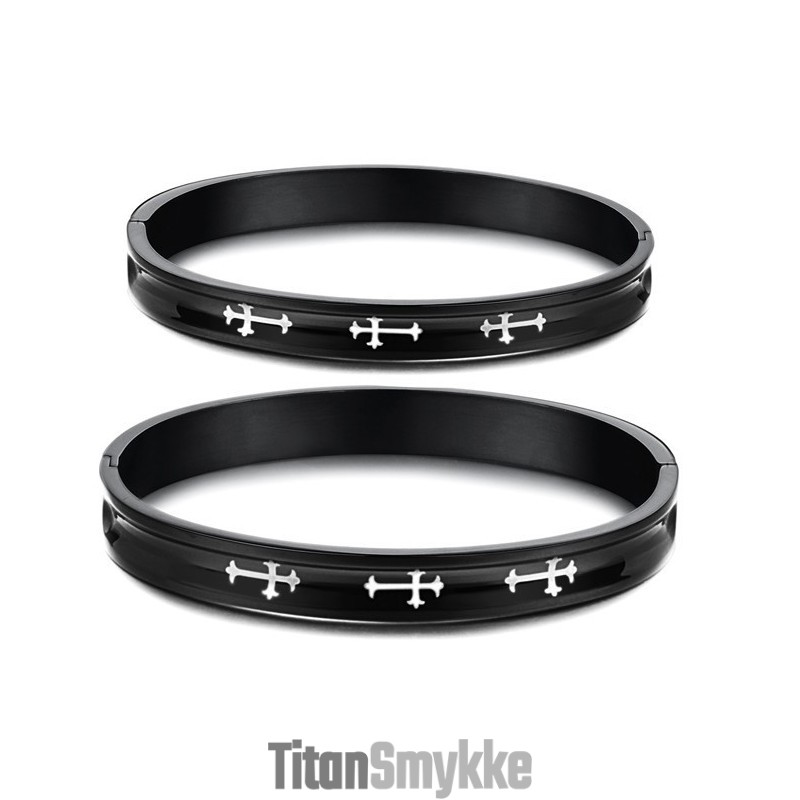 Holdbar I Brug Kryds Titanium Armbånd Til Elskere Holdbar I Brug Kryds Titanium Armbånd Til Elskere