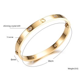 Pålidelig Kvalitets Titanium Armbånd Til Kvinder Med Rhinsten