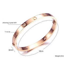 To Have A Long Story Titanium Armbånd Med Rhinsten Til Kvinder
