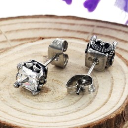 Unisex Titaniumøreringe Af Stabil Kvalitet Med Diamanter