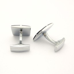 Titanium Og Sort Ip-Belagte Auspicious Cloud Manchetknapper