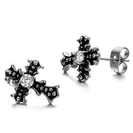 Unisex Kors Titanium Øreringe Af Pålidelig Kvalitet