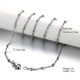 Pålidelig Omdømme Allergifri Titankæde Med Perle