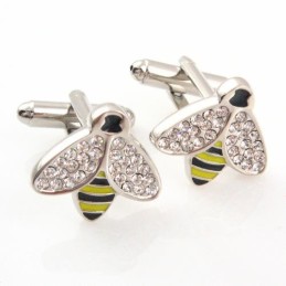 Manchetknapper Med Titanium Og Diamanter I Bi-Stil