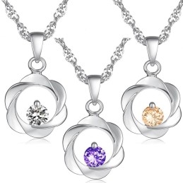 Kvalitets- Og Kvantitetsgaranteret Elegant Platinbelagt Titanhalskæde Med Diamanter Til Kvinder