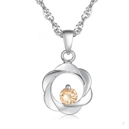 Kvalitets- Og Kvantitetsgaranteret Elegant Platinbelagt Titanhalskæde Med Diamanter Til Kvinder