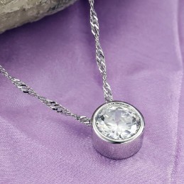 To Have A Long Story Halskæde Til Kvinde Med Platinbelægning I Titanium Og Rhinsten