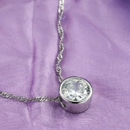 To Have A Long Story Halskæde Til Kvinde Med Platinbelægning I Titanium Og Rhinsten