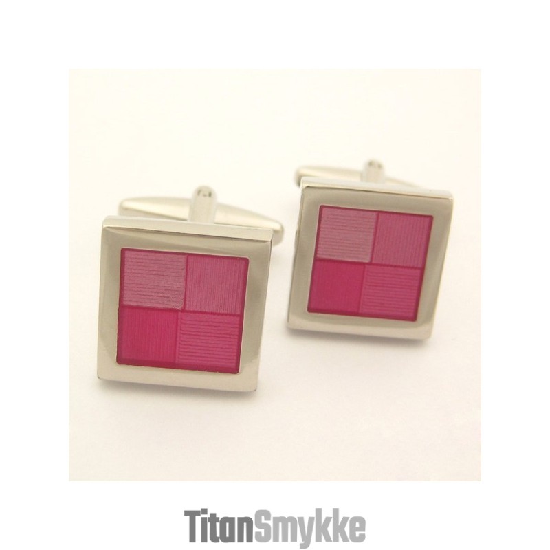 Udsøgte Titanium Pink Firkantede Manchetknapper Udsøgte Titanium Pink Firkantede Manchetknapper