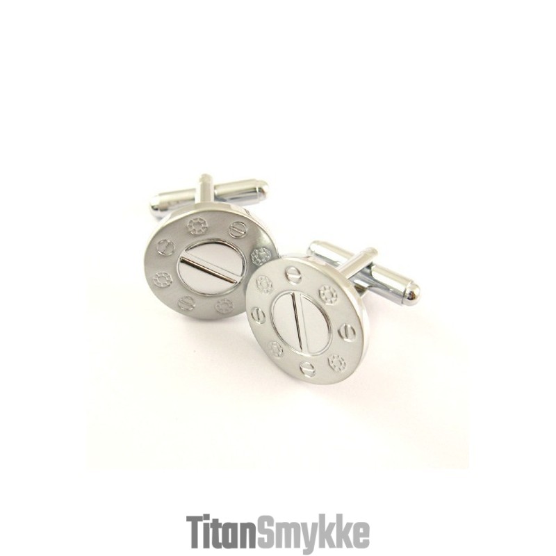 Runde Manchetknapper Med Titaniums Sol Og Måne