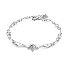 Bredt Udvalg Af Platinbelagt Titanarmbånd Med Diamanter Til Kvinder