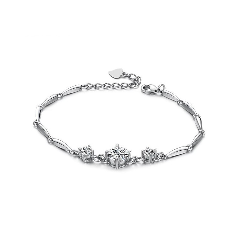 Stabil Kvalitet Platinbelagt Titanarmbånd Til Kvinder Med Diamanter Stabil Kvalitet Platinbelagt Titanarmbånd Til Kvinder Med Diamanter