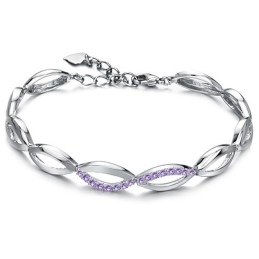 Komplet I Specifikationer Platinbelagt Titanarmbånd Til Kvinder Med Diamanter