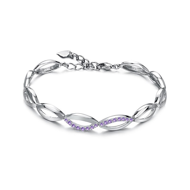 Komplet I Specifikationer Platinbelagt Titanarmbånd Til Kvinder Med Diamanter Komplet I Specifikationer Platinbelagt Titanarmbånd Til Kvinder Med Diamanter