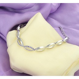 Komplet I Specifikationer Platinbelagt Titanarmbånd Til Kvinder Med Diamanter