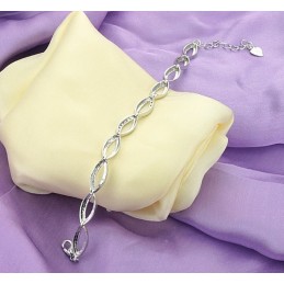 Komplet I Specifikationer Platinbelagt Titanarmbånd Til Kvinder Med Diamanter