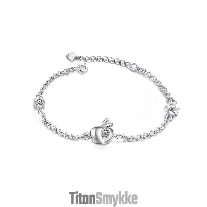 Bredt Udvalg Af Æbleformet Titanarmbånd Med Diamanter Til Kvinder