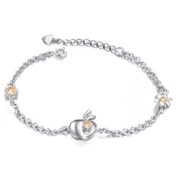 Bredt Udvalg Af Æbleformet Titanarmbånd Med Diamanter Til Kvinder