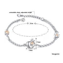 Bredt Udvalg Af Æbleformet Titanarmbånd Med Diamanter Til Kvinder