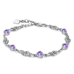 Fremragende Kvalitets Hul Platinbelagt Titanarmbånd Til Kvinder Med Diamanter